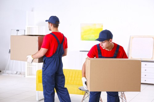 House removals team planning a move in Turnpike Lane near local residential streets