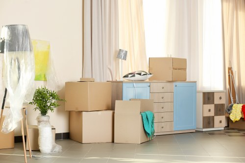 Professional packing supplies arranged for a home move in Turnpike Lane