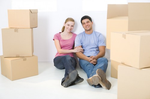 Local moving team handling a flat relocation