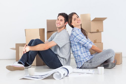Local packing team preparing boxes in a Turnpike Lane flat