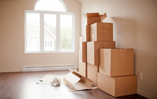 Securely packed moving van ready for transport