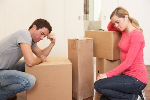Removal van outside a North London property during a house move